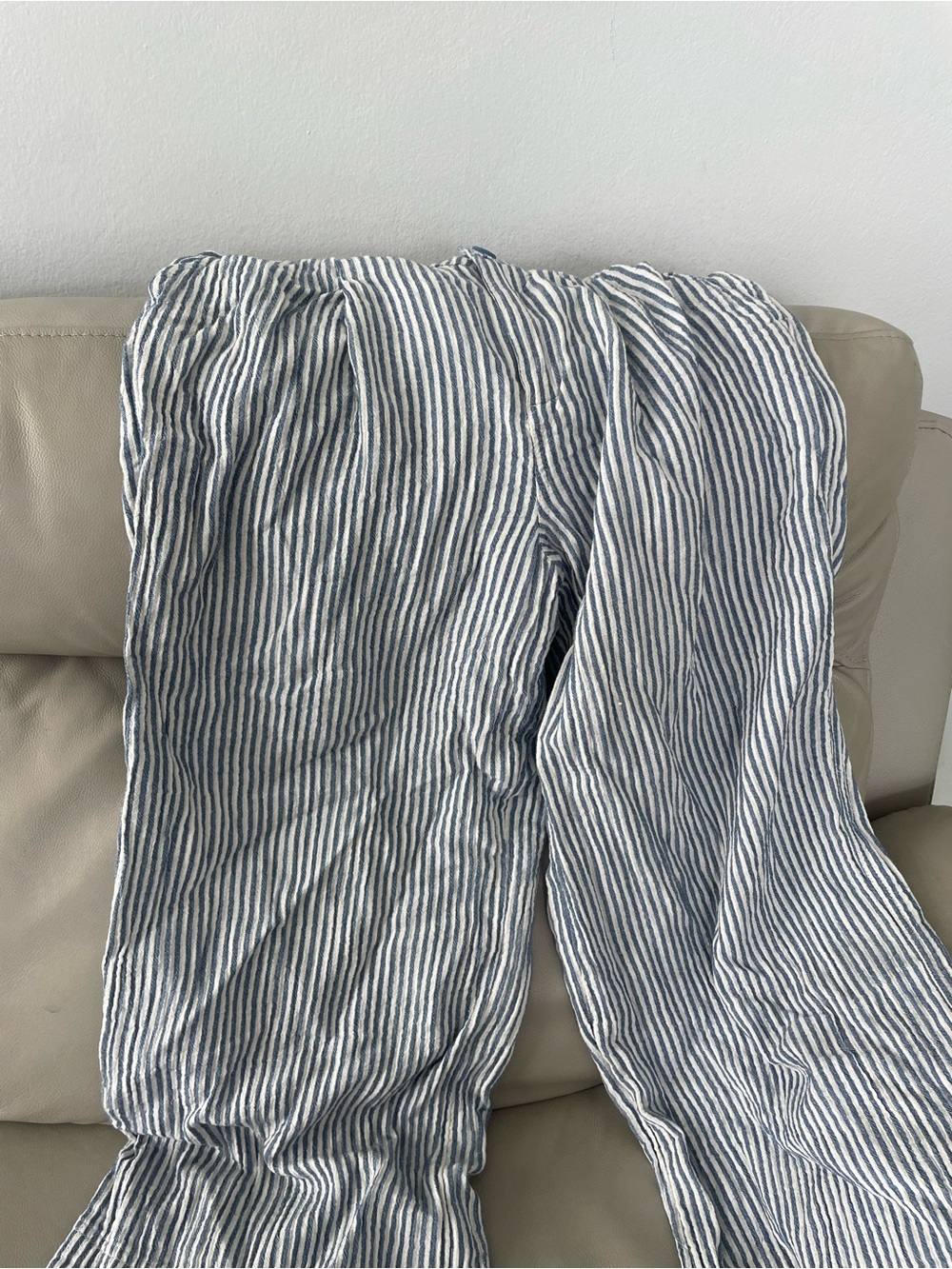 aerie Blue and White Striped Kids Pants